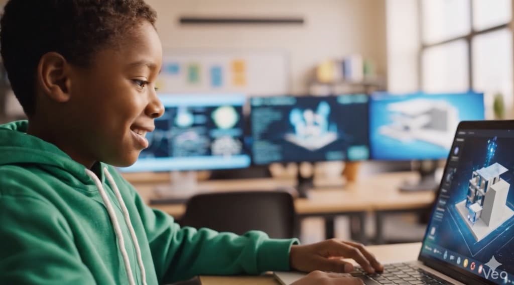 Student coding with AI