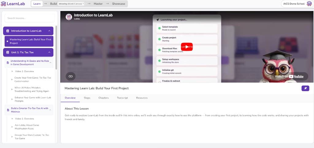 Lessons View