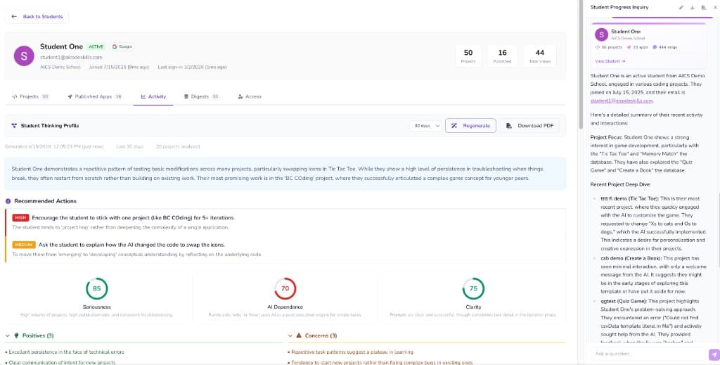 Teacher Dashboard